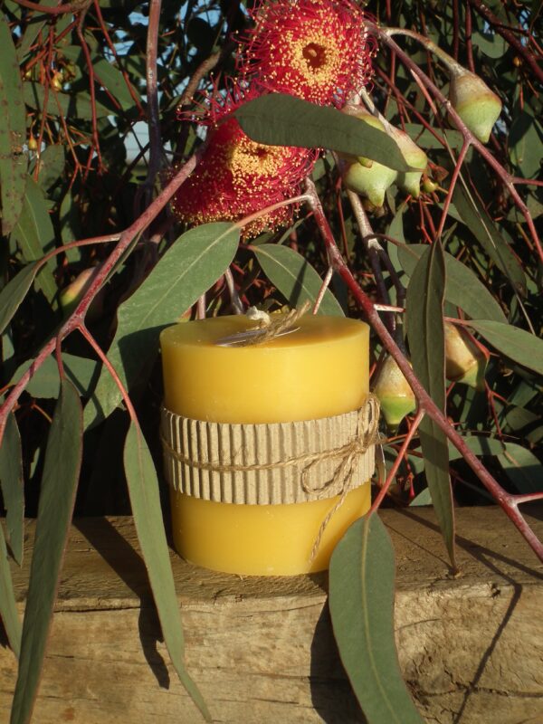 Beeswax candle - Short Pillar 7.5cm