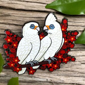 Little Corella Pair - Enamel Pin