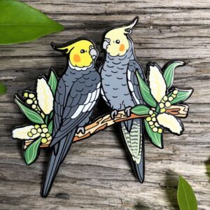 Cockatiel Pair - Enamel Pin