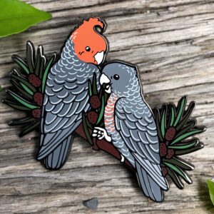 Gang-gang Cockatoo Pair - Enamel Pin