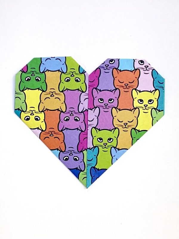 Love Cats Origami greeting card