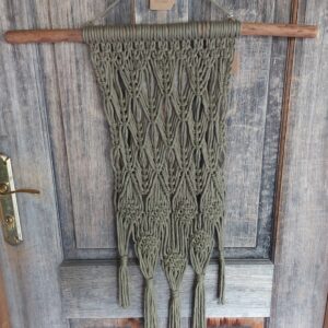 Macramé Wall Hanger - 'Audrey' in Olive