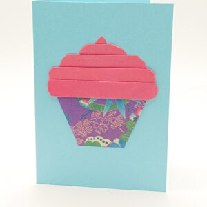 Cupcake Origami greeting card