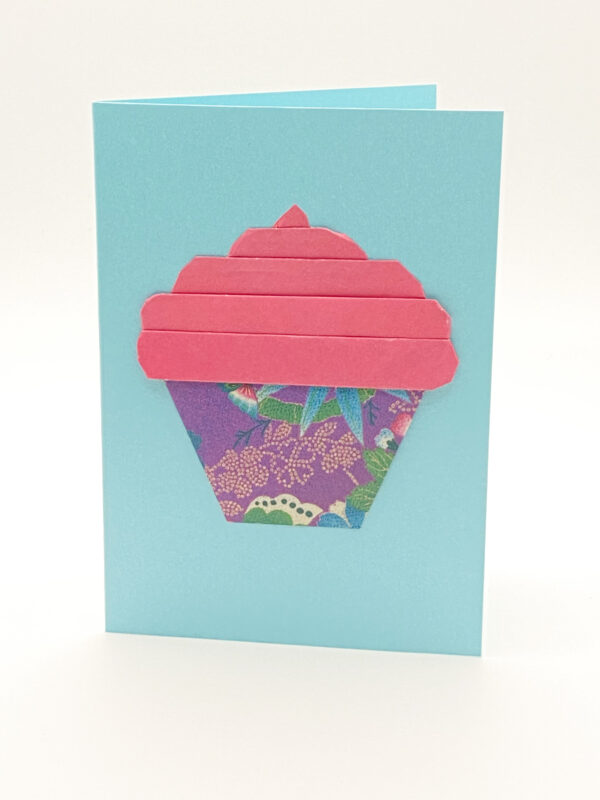 Cupcake Origami greeting card