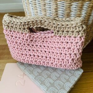 Chelsea Clutch Bag - Pink/Beige