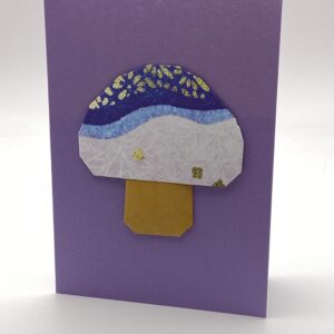 Mushroom Origami greeting card