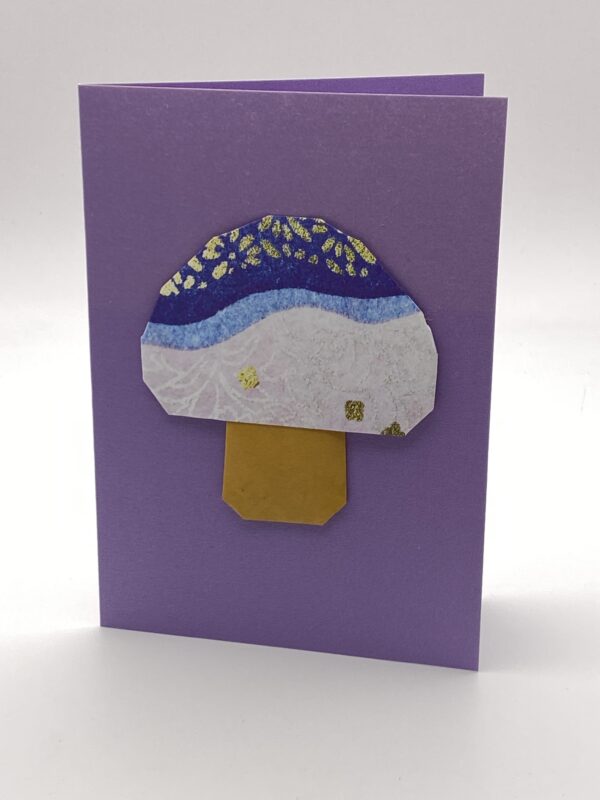 Mushroom Origami greeting card