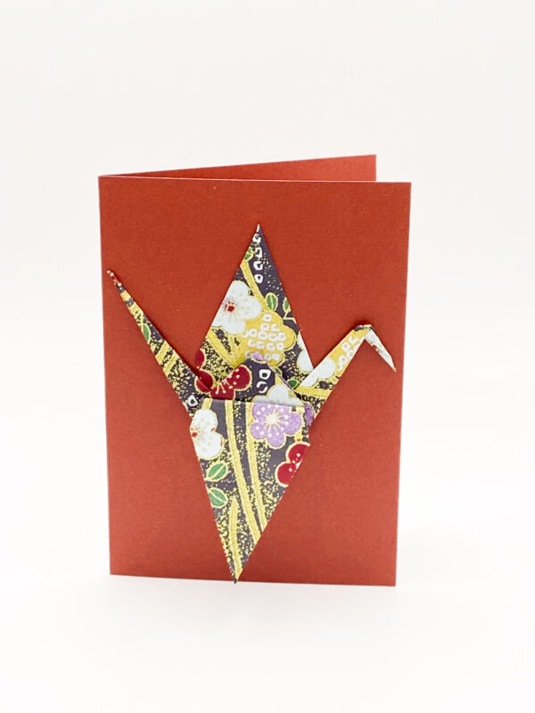 Crane Origami greeting card