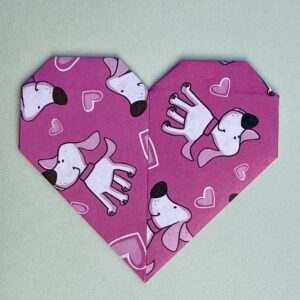 Puppy Love Origami Greeting card