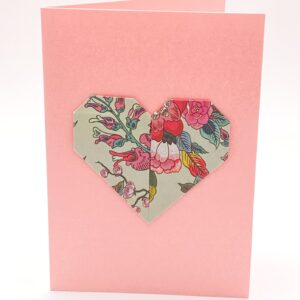 Heart Origami greeting card