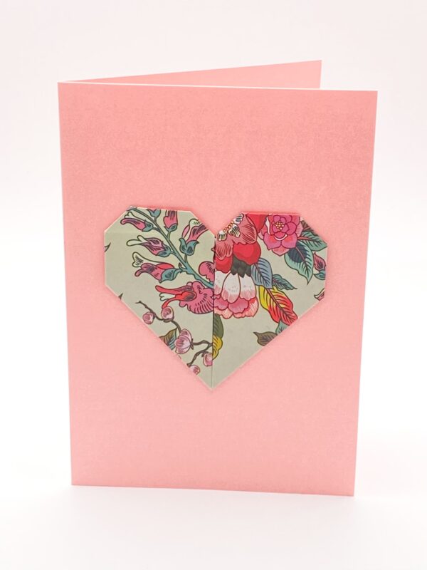 Heart Origami greeting card