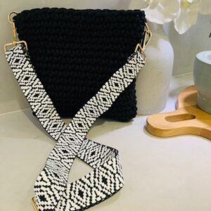 Harper Crossbody Bag - Black & White