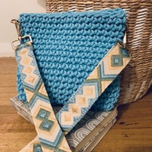 Harper Crossbody Bag - Light Blue (diamond)