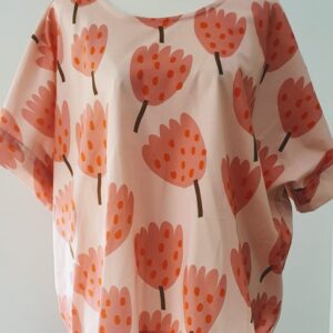 Rhodanthe Top - Pink Floral Large