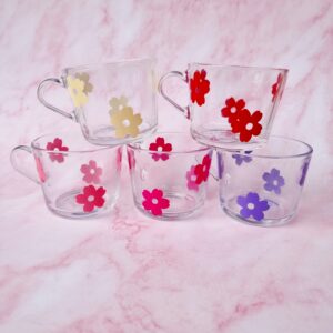 Daisy Coffee Glass Mug