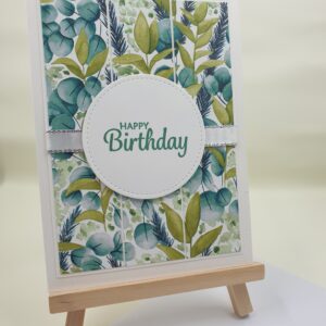 3 Panel greenery birthday card